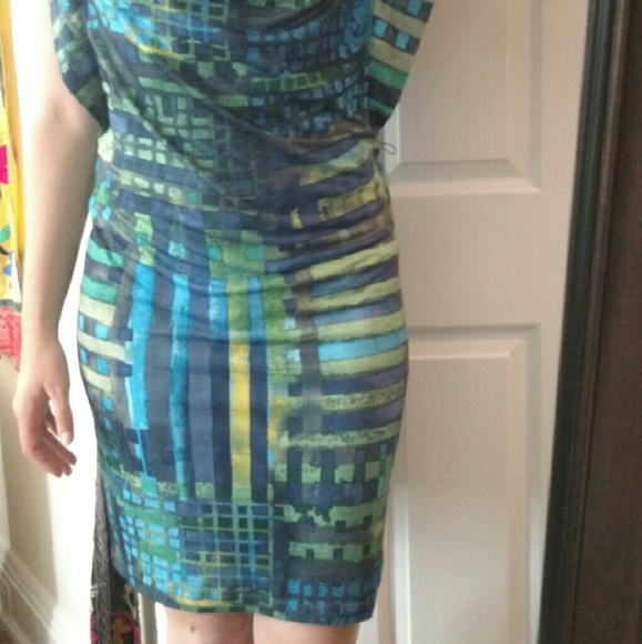 Komarov dress abstract design beautiful colors - Picture 3 of 3