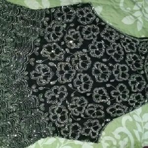 Formal black beaded top