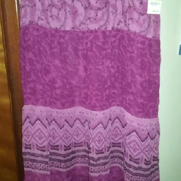 New magenta tiered skirt