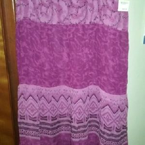 New magenta tiered skirt