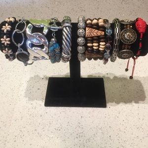 11pc Silver Tone Bracelet Lot