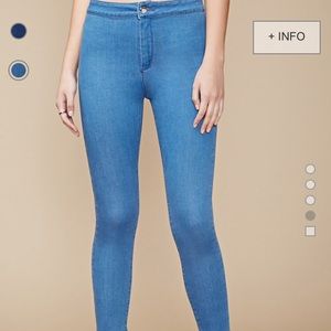 Blue skinny jeans