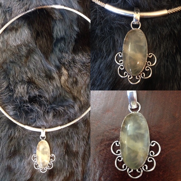 🎉PREHNITE Pendant SILVER😃 - Picture 2 of 4