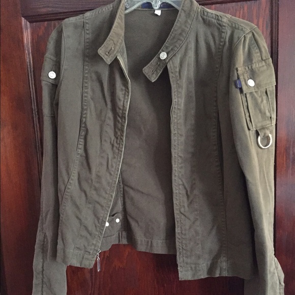 Juicy Couture olive Moto jacket