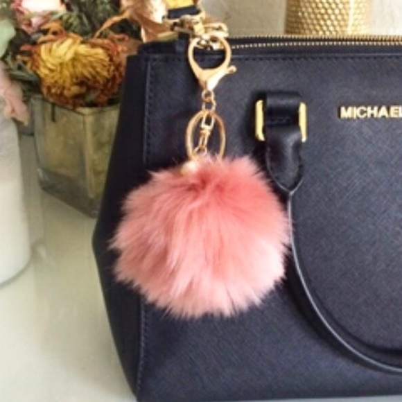 Francesca's Collections Accessories - Fur Pom Pom Keychain NWT