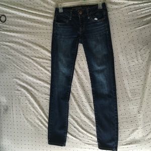 Blue skinny jeans