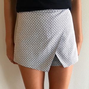Patterned Wrap Skort