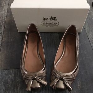 Coach metallic flats!!! And gold coach sandals!!!