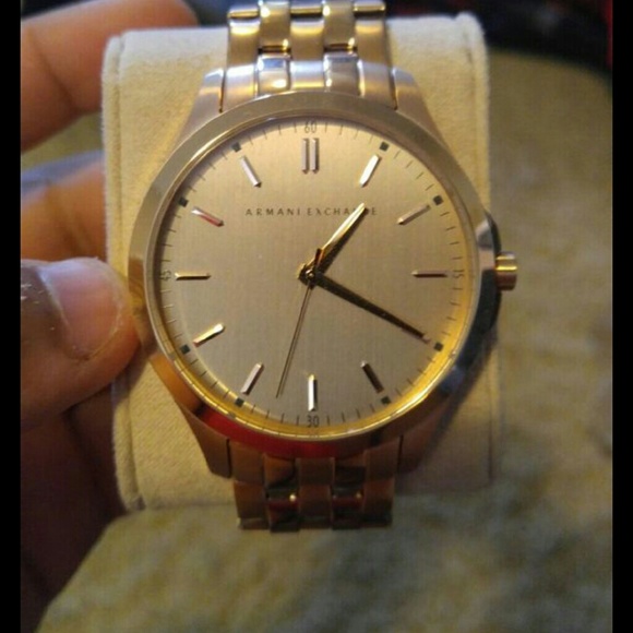 Rose gold armani exchange