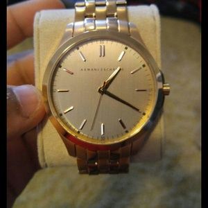 Rose gold armani exchange