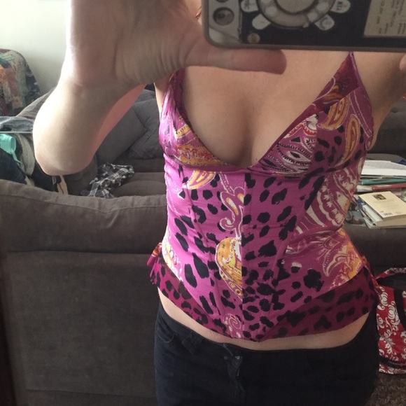 Roberto Cavalli Silk/Satin Corset Top - Picture 2 of 4