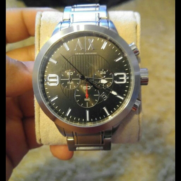 Silver Armani exchange watch