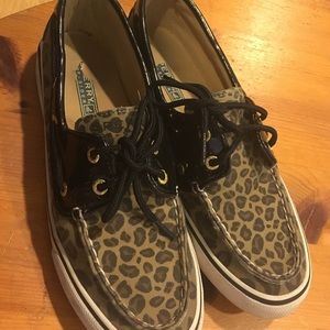 Sperry Cheetah/leopard print boat shoes