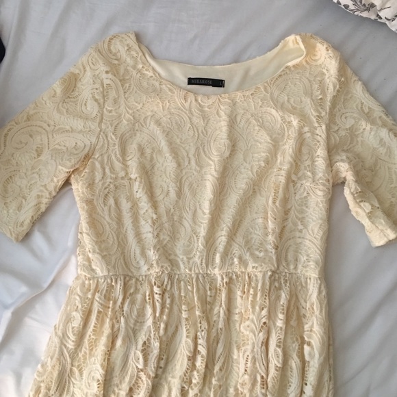 Cream lace dress