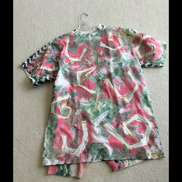 V. C. Torias two piece hand painted top and shorts