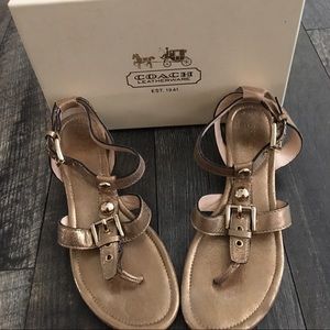 Gold coach sandals!!!