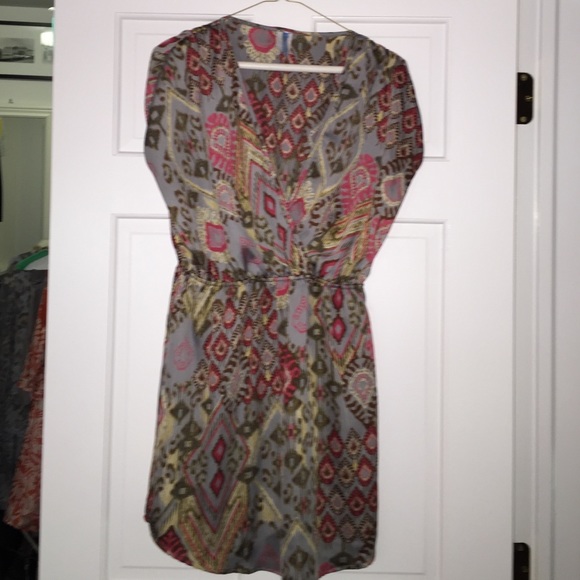 Silky deep v dress