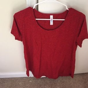 L Red LuLaRoe (with thin black stripes) Classic T!
