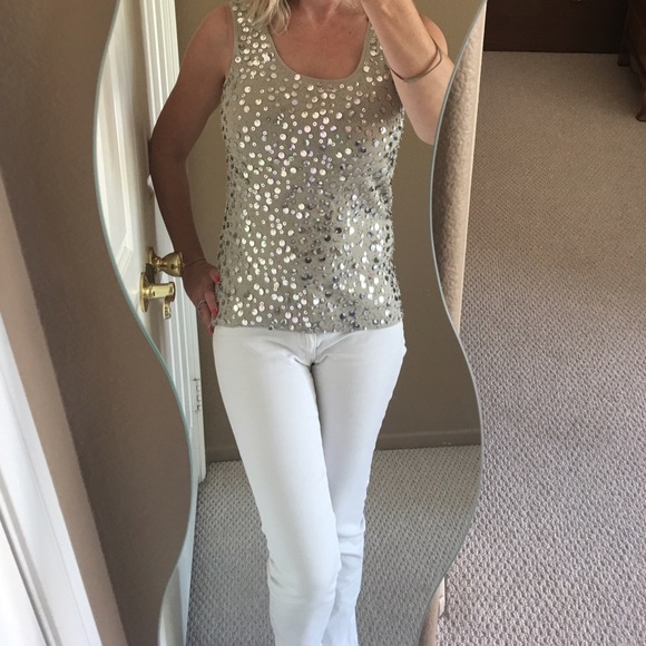 Reba Tops - 🌟Reba Sparkly Sleeveless Embellished Top🌟