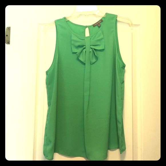 Bow tie front mint green shirt