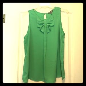 Bow tie front mint green shirt