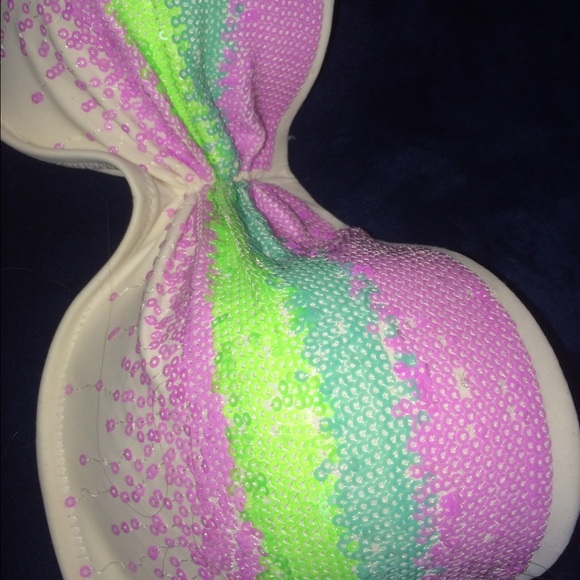 36C Sequin Victoria's Secret bikini top