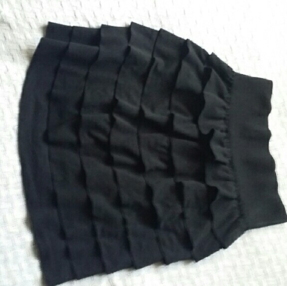 Black Ruffle Skirt