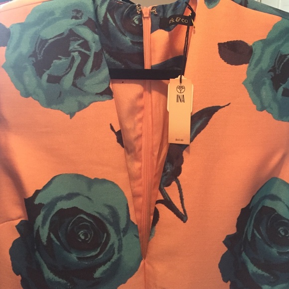 Rose printed fit and flare dress. - Picture 4 of 4