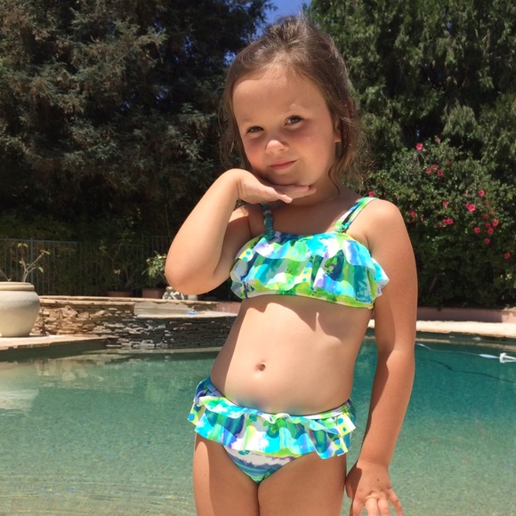 2CHILLIES Kids Water Color Bikini Swimsuit Set