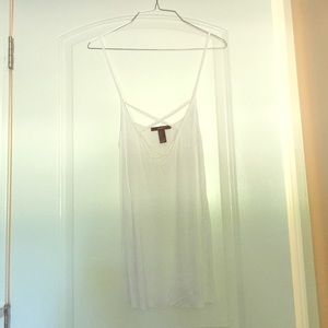 Forever 21 Criss Cross Cream Tank