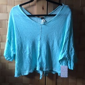 Free People mint flowy shirt