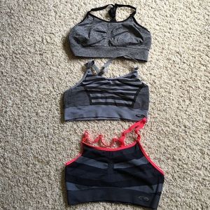 Set of three sports bras size large