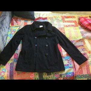 Black pea coat Medium