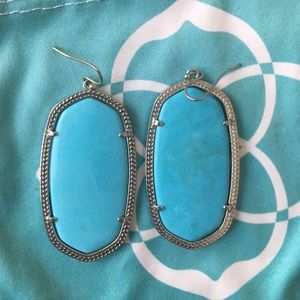 Kendra Scott Danielle Earrings- Turquoise/Silver