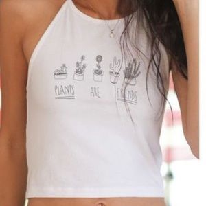 Brandy Melville Plants Are Friends Halter Top