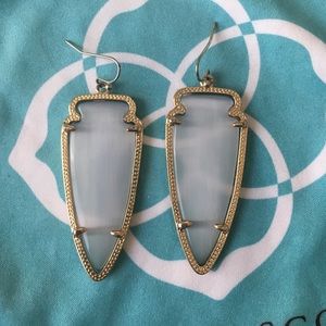 Skylar Earrings- Slate Grey/Gold