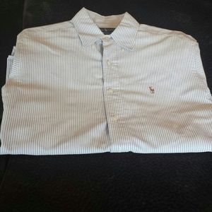Ralph Lauren blue and white stripe shirt