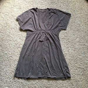Garnet Hill Gray Empire Waist Dress, size large