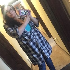 Checkered Tunic Shirt Size Large