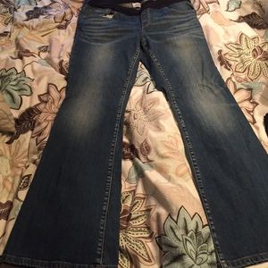 Maternity sexy bootcut medium wash jeans