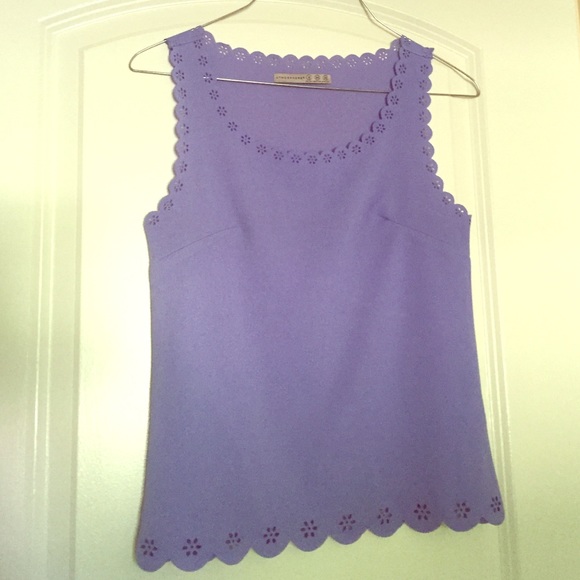 Periwinkle Scalloped Tank