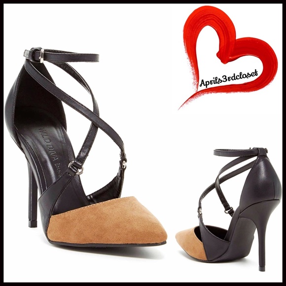 PUMPS Ankle Strap VEGAN SUEDE High Heels - Picture 4 of 4