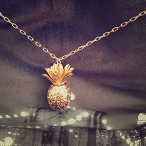 Gold tone Pineapple Necklace