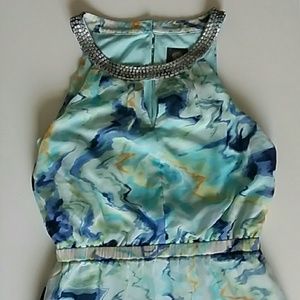 Gorgeous Mint Aqua Watercolor Vince Camuto Gown