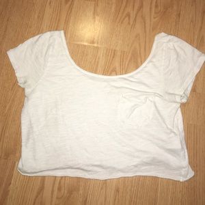 Hollister white tshirt crop top