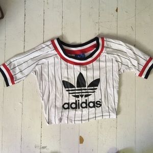 Adidas baseball style crop top