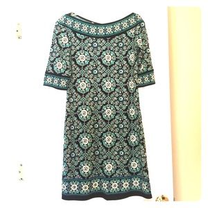 Medallion patterned shift dress