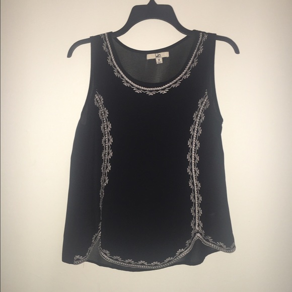 Black Chiffon Tank Top