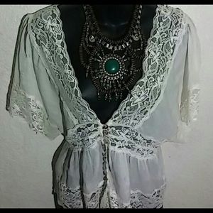 Cut boho gypsy top