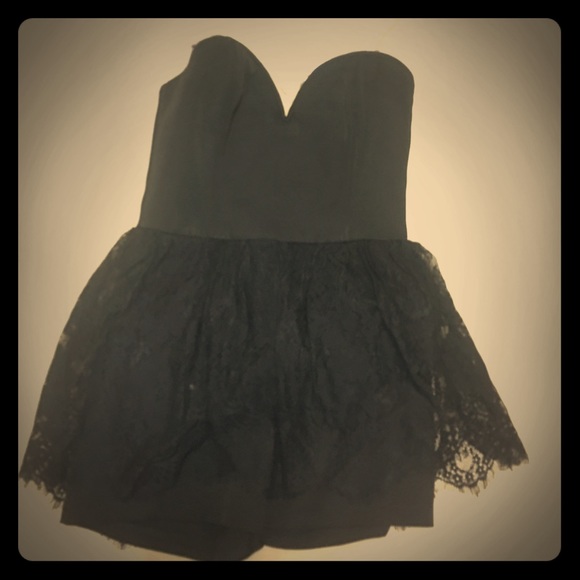 Nasty gal lace sweetheart romper NWT
